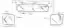 Fig. 01 - Electrochromic rearview mirror incorporating a third surface partially transmissive reflector