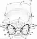 Fig. 01 - Auxiliary securing strap for use with a helmet having a primary chin strap and an integral front chin-guard portion