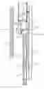 Fig. 01 - Sliding element with keeper device suspended from and guided on a roller rail by support rollers