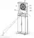 Fig. 01 - Dart board cabinet having toe line generator