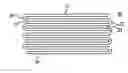 Fig. 01 - High temperature spiral snake superconducting resonator having wider runs with higher current density