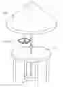 Fig. 01 - Rotatable tray for attachment to a vertical pole