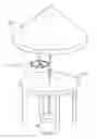 Fig. 02 - Rotatable tray for attachment to a vertical pole