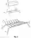 Fig. 02 - Fireplace grate accessory to increase burn time of synthetic log