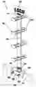 Fig. 01 - Merchandising display assembly with affixed and adjustable U-shaped bracket