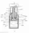 Fig. 01 - Constant discharge structure for nozzle head lowering type vacuum cosmetic container