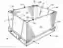 Fig. 01 - One-piece shipping container with differently contoured inner and outer walls and a quick-lock bottom