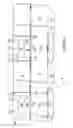 Fig. 14 - One-piece shipping container with differently contoured inner and outer walls and a quick-lock bottom