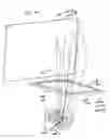 Fig. 37 - Method of generating a complex laser scanning pattern from a bioptical laser scanning system for providing 360° of omnidirectional bar code symbol scanning coverage at a point of sale station