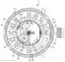 Fig. 01 - Timepiece with a date mechanism comprising two superposed date rings