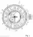 Fig. 02 - Timepiece with a date mechanism comprising two superposed date rings