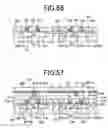 Fig. 44 - Method of fabricating a semiconductor integrated circuit that includes patterning a semiconductor substrate with a first photomask that uses metal for blocking light and patterning the same substrate with a second photomask that uses organic resin for blocking light