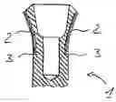 Fig. 01 - Implant with a ceramic coating, and method for ceramic coating of an implant