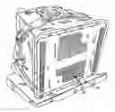 Fig. 01 - Wafer carrier with apertured door for cleaning