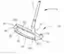 Fig. 01 - Putter-type golf club head with an insert