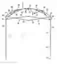 Fig. 01 - Roof structure for folding tent frame
