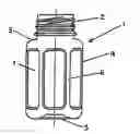 Fig. 01 - Heat resistant polyester container and process for producing the same