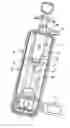 Fig. 01 - Safety syringe with re-usable main parts, method for disposal of a needle into a container and container for disposable parts