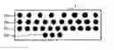 Fig. 01 - Device package, a printed wiring board, and an electronic apparatus with efficiently spaced bottom electrodes including intervals between bottom electrodes of different lengths