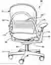 Fig. 01 - Back construction for seating unit having spring bias
