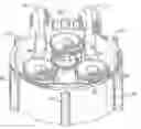 Fig. 01 - Peristaltic pumping mechanism with geared occlusion rollers