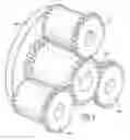 Fig. 03 - Peristaltic pumping mechanism with geared occlusion rollers