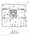 Fig. 02 - Disk drive having disk-positioning members to facilitate rotation of an optical disk at the reading and/or writing position