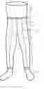 Fig. 01 - Pre-curved wader with front and back seams