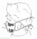 Fig. 01 - Face mask having baffle layer for improved fluid resistance