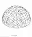 Fig. 07 - Golf ball dimple pattern with overlapping dimples
