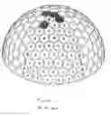 Fig. 08 - Golf ball dimple pattern with overlapping dimples