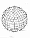 Fig. 13 - Golf ball dimple pattern with overlapping dimples