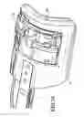 Fig. 23 - Closure plate lockout for a curved cutter stapler