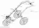 Fig. 01 - Jog stroller with steerable front wheel
