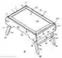 Fig. 01 - Desk with removable multiple position and sided writing surface
