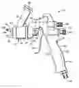 Fig. 01 - Liquid spray gun with manually rotatable frictionally retained air cap