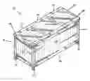 Fig. 01 - Outdoor storage container having hinged and removable lids