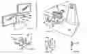 Fig. 07 - Computer display screen system and adjustable screen mount, and swinging screens therefor