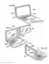 Fig. 18 - Computer display screen system and adjustable screen mount, and swinging screens therefor