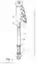 Fig. 02 - Adjustable hiking stick having multiple sections and slide limit devices to prevent the sections from pulling entirely out of one another
