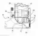 Fig. 01 - Cleaning device such as carpet cleaner, floorwasher, floor sweeper, polishing machine and the like with two motors