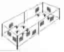 Fig. 01 - Plant and flower wind screen including attached stakes
