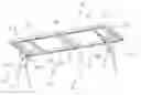 Fig. 01 - Foldable frame structure for foldable table