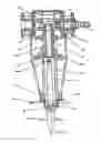 Fig. 17 - Method of cleaning hole diggers and spot cultivators and hole digger cleaning device