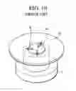 Fig. 08 - Disc-chucking mechanism having contractable/expandable O-ring for fixing disc