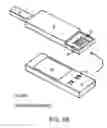 Fig. 10 - Universal-serial-bus (USB) flash-memory device with metal wrap formed over plastic housing