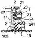 Fig. 01 - Terminal layout structure of a two-layer electronic card connector