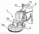 Fig. 01 - Arrangement in a mobile machine for grinding floor surfaces