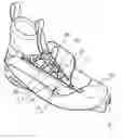 Fig. 01 - Footwear with an upper having at least one glued element
