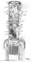 Fig. 02 - Rotary sprinkler with arc adjustment guide and flow-through shaft